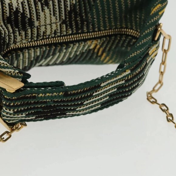 BURBERRY Mini Peg Duffle Bag Chain Hand Bag Green Auth 98935SV - Picture 8 of 15
